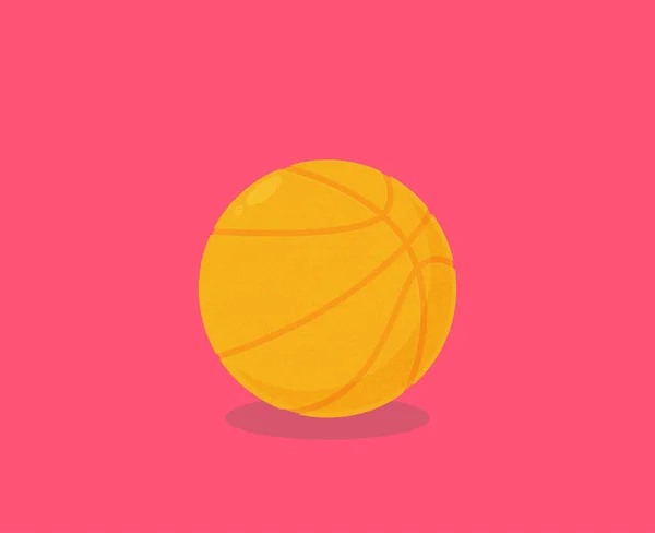 Баскетбольный Мяч Розовом Фоне — стоковый вектор