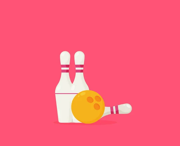 Bannière Jeu Bowling Aux Couleurs Vives — Image vectorielle