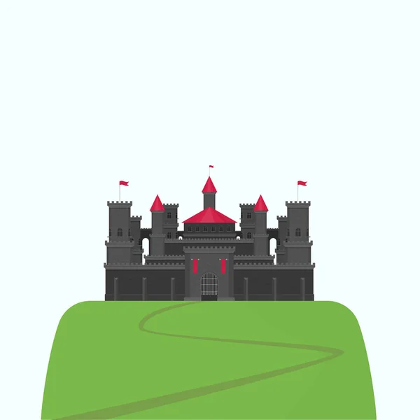 Castillo Aislado Sobre Fondo Blanco — Vector de stock