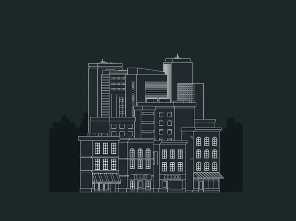 Downtown New York Plakát — Stockový vektor