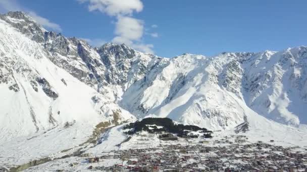 Stepantsminda Και Kazbek Μέρος — Αρχείο Βίντεο