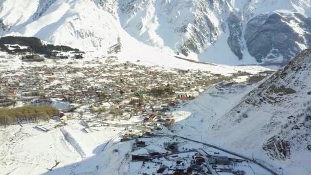 Stepantsminda Και Kazbek Μέρος — Αρχείο Βίντεο