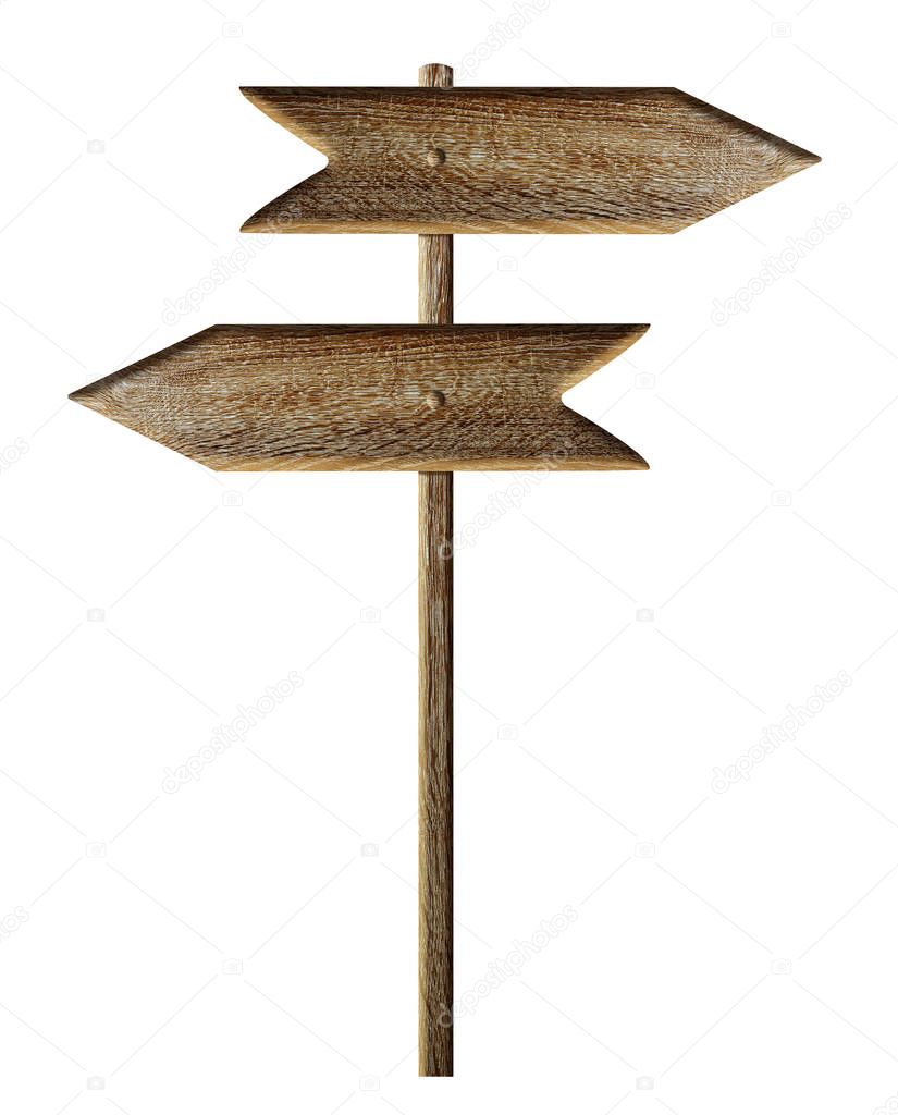 Empty wooden sign