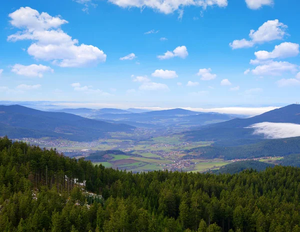 Visa från mountain Grosser Osser i nationalparken bayersk skog — Stockfoto