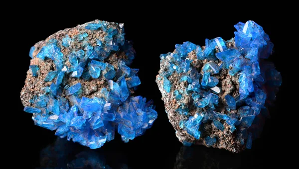 Cristales minerales azules Covellite — Foto de Stock