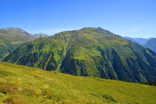 Letní horské krajině v blízkosti Davosu — Stock fotografie
