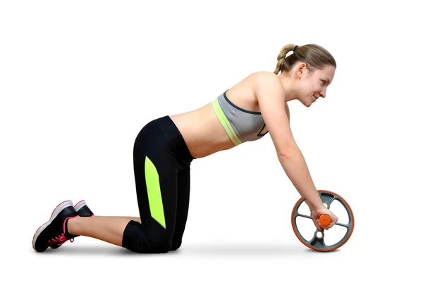 Girl exercising workout fitness aerobic — Stock Photo, Image