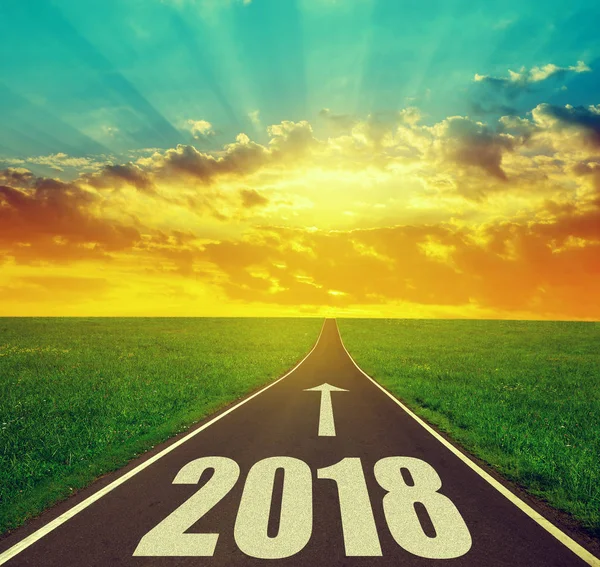 Fram emot det nya året 2018 — Stockfoto