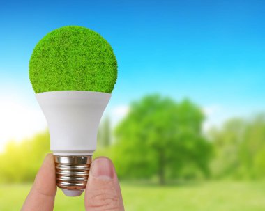 Eko Led ampul elinde.