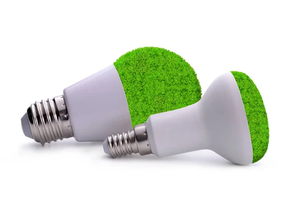 Eco Led lampen geïsoleerd — Stockfoto