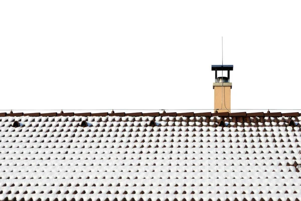 Snow on the roof of a house — Stock Photo, Image