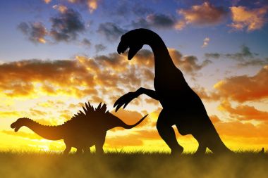 Dinozorlar silüeti