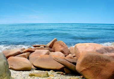pembe granit sahil Brittany, Fransa