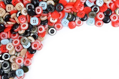 dikiş düğmeleri yığını.