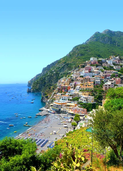 Vista sobre Positano, Campania, Italia — Foto de Stock