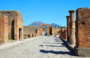 Ancient city of Pompeii, Italy. clipart