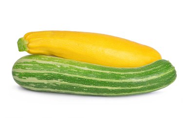Fresh green and yellow zucchini clipart