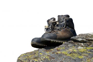 Hiking ayakkabı kaya.