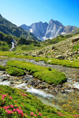 Ulusal parkta Pyrenees dağ Vignemale. Güney Fransa içinde Occitanie.