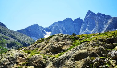 Ulusal parkta Pyrenees dağ Vignemale. Güney Fransa içinde Occitanie.