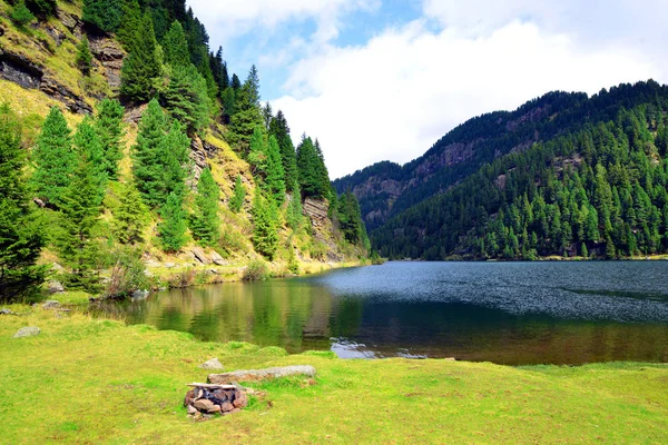 Berglandschap Met Meer Lago Lagorai Dolomieten Alpen Val Fiemme Zuid — Stockfoto