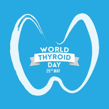 Dünya tiroit gün poster anahat Xomed ile mavi arka plan üzerinde yazı ile