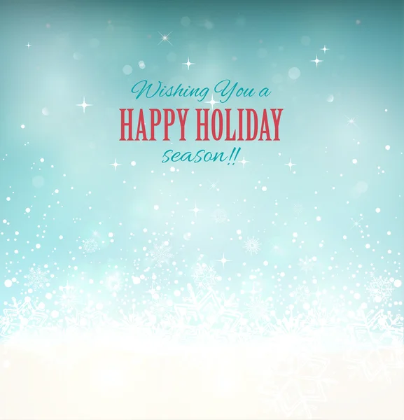 Cartão de felicitações de Natal com flocos de neve — Fotografia de Stock