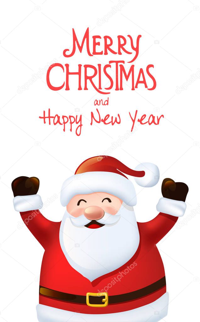 Happy Santa Claus greeting card