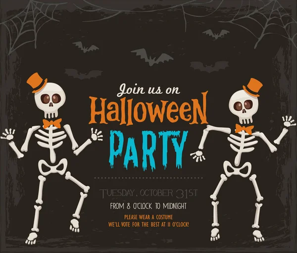 Cartão de convite Halloween — Vetor de Stock