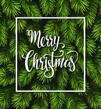 Noel ağacı dalları arka planda