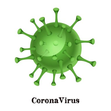 Yeşil virüs hücreleri. Enfekte olmuş organizmadaki virüsler, viral hastalık salgını. Corona, grip virüsleri. Bağışıklık bilimi, viroloji, epidemiyoloji konsepti. Vektör illüstrasyonu.