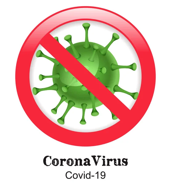 Arrêtez Coronavirus Chantez Covid Illustration Vectorielle — Image vectorielle