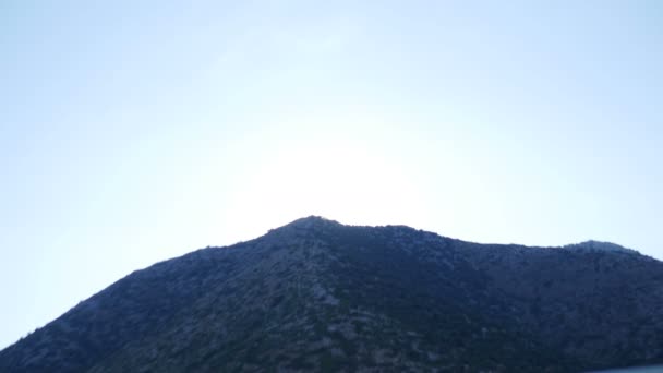 Coucher de soleil de montagne timelapse en Crète une île grecque — Video