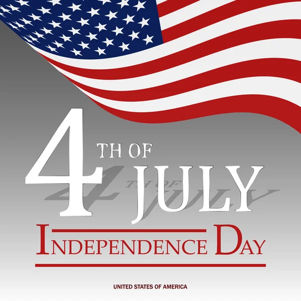 4 juillet, Journée de l'indépendance des États-Unis — Image vectorielle