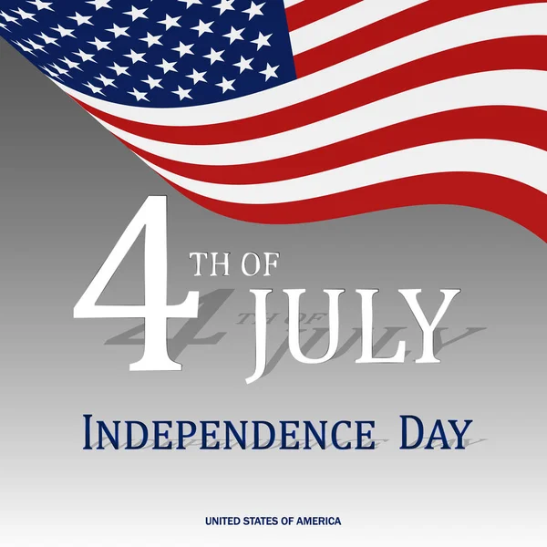 4 juillet, Journée de l'indépendance des États-Unis — Image vectorielle