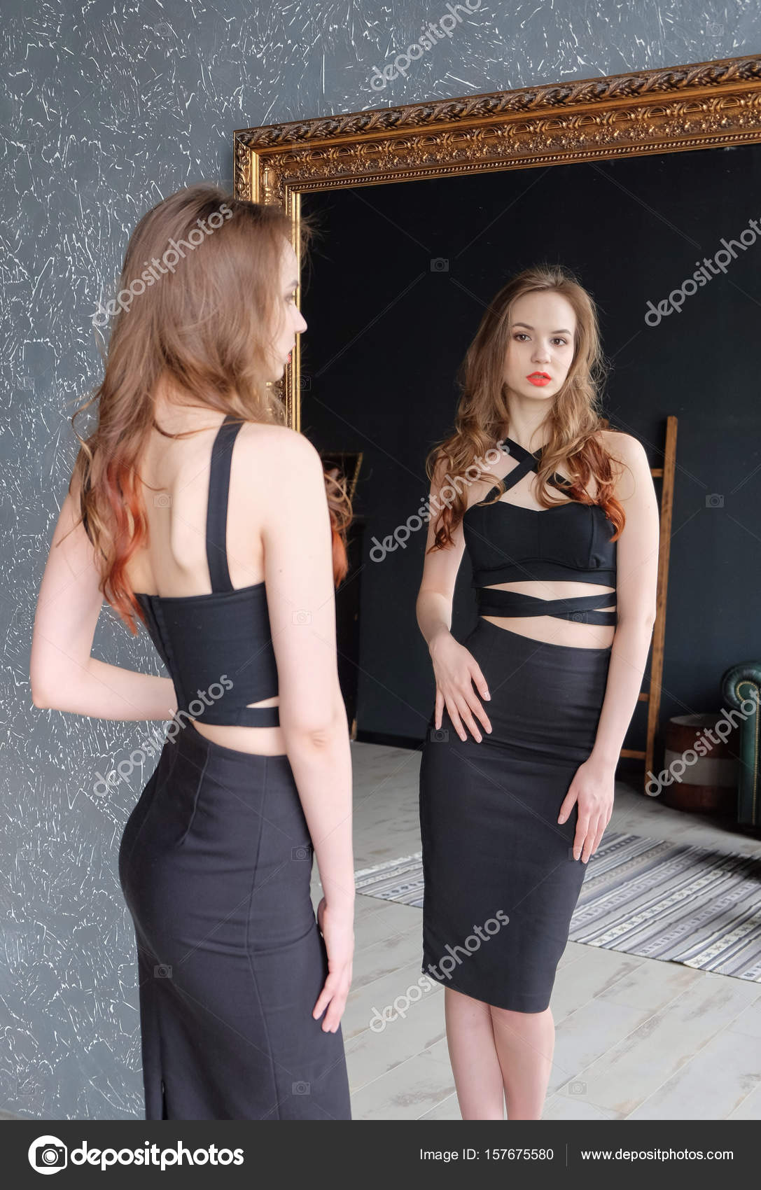 beautiful girl dressing