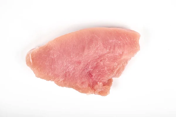 Carne crua de peru, isolada sobre fundo branco — Fotografia de Stock