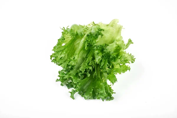 新鲜的, 绿色的沙拉被隔离在白色背景上 — 图库照片