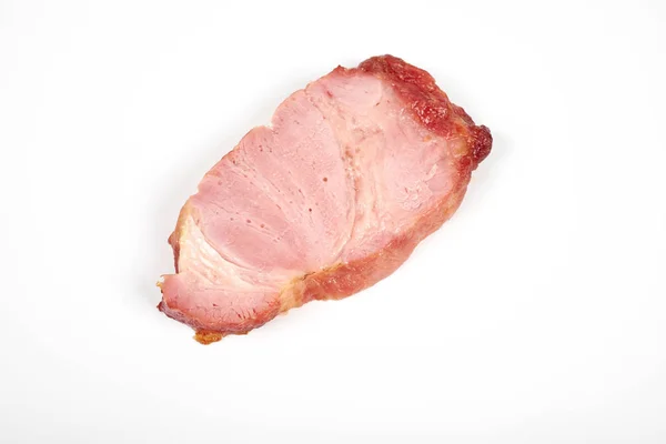 Gebratene Schweinescheiben isoliert auf weißem Hintergrund — Stockfoto