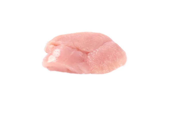 Fatias de carne de frango isolado no fundo branco — Fotografia de Stock