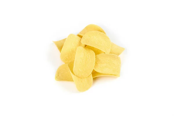 Stapel van chips geïsoleerd op witte achtergrond — Stockfoto