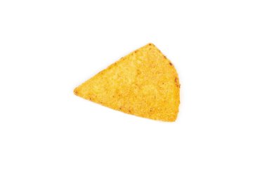 Meksika cipsi cipsi, beyaz arka planda izole edilmiş.