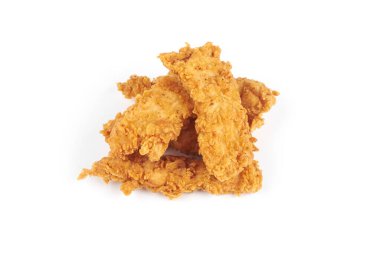 Kızarmış tavuk çubuğu beyaz arka planda izole edildi