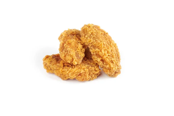 Pollo frito aislado sobre fondo blanco — Foto de Stock