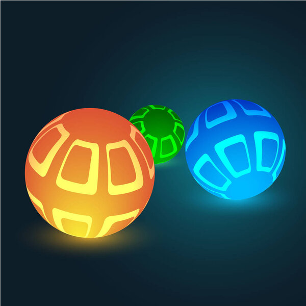 Colored luminous balls