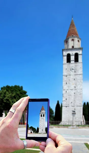 Tirar foto em Aquileia — Fotografia de Stock