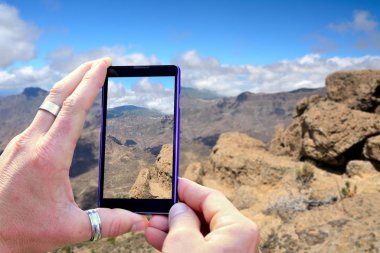 Gran Canaria dağlar çekim