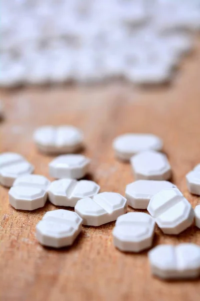 White Pills Macro — Stock Photo, Image