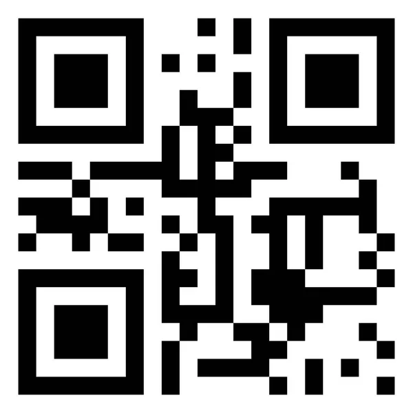 Zwarte Qr-Code — Stockvector