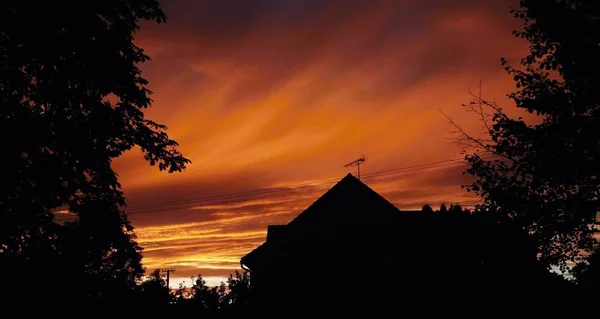 Hermosa puesta de sol colorida — Foto de Stock